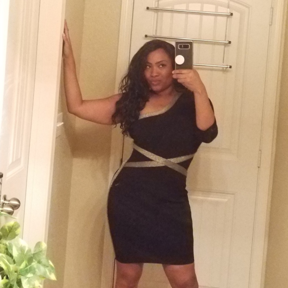 Black & Gold Party Dress